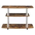 thumbnail image 4 of Pemberly Row Easy Assembly 3 Tier Wood 32 TV Stand Entertainment Console in Barnwood BRow Easy Assemblyn, 4 of 4