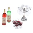 thumbnail image 1 of 1:12 Dollhouse Goblet Rack Kit Bottle Doll Room Decor Accs Parts, 1 of 8