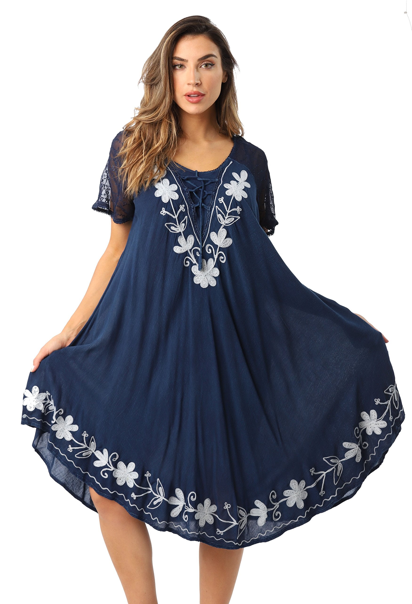 Riviera Sun Dresses for Women (Dark Denim, 1X Plus)