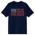 thumbnail image 6 of Beer Pong Flag Crew Neck Short Sleeve Navy Men's T-shirt, 6 of 7