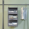 thumbnail image 4 of Organisateur Suspendu pour Garde-Robe à 3 Tablettes, Étagères Suspendues Pliables pour Garde-Robe, Organisateur Suspendu pour Garde-Robe et VR, Gris, Lot de 1, 4 of 7