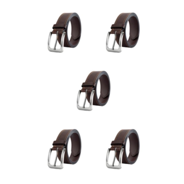 yingyy Stretch Braided Men Belt With Exquisite Craft And No Loose Thread Scratch-resistant PU Casual Coffee 110cm 5Set