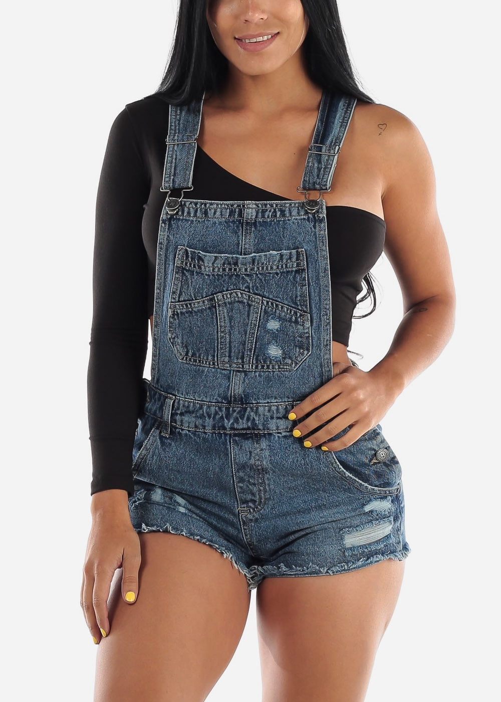 jean short overall