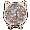 thumbnail image 1 of 135pcs Irregular Morandi-Colored Cat Shaped Wooden Jigsaw Puzzle Unique Animal Shape Wooden Puzzles for Adults Kids Holiday Birthday Present Idea, 1 of 5