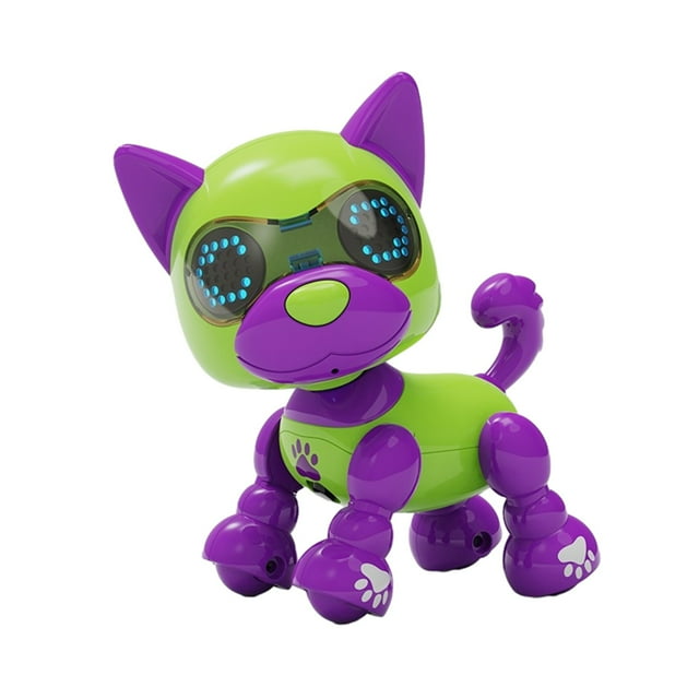 A Kids Smart Robot Dog Touch Sensor Educational Toy Light Recording Early Learning Electronic Pet Interactive Blow Function Safe Abs