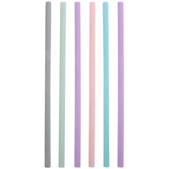 PAMINGONO 6Pcs Reuse Straws Assorted Color Straight For Indoor and Outdoor Homes