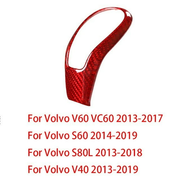 Real Carbon Fiber Gear Shift Knob Cover for Volvo XC60 S60 V60 V40 S80 13-19
