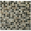 Solistone Terrene 12 in. x 12 in. Solstice Glazed Multicolor Porcelain Mosaic Wall Tile, Case of 10