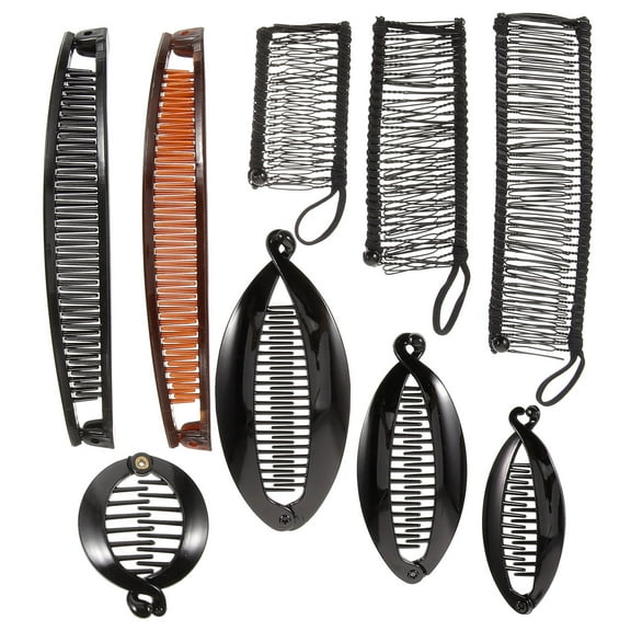 FOLOYORI Banana Clips 6pcs Retro Simple Design Vintage Hairstyling Accessory for Women Ball