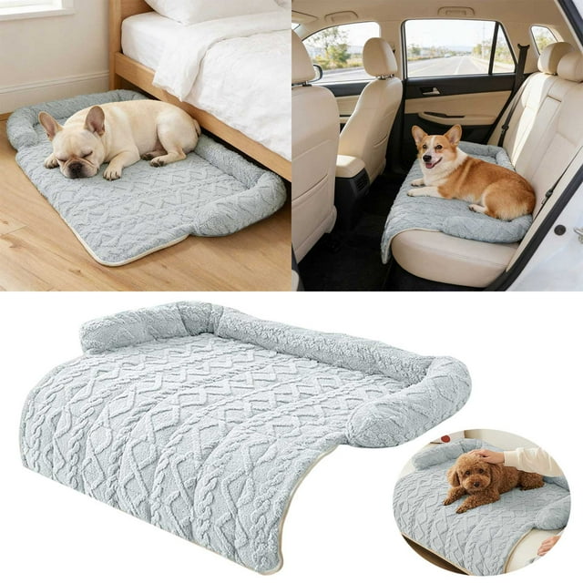 Calming Pet Bed Mat with Anxiety for Cats and Dogs Indoor Soothing Cushion Protector