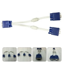 ROSENICE Dual Monitor Adapter 2Set VGA Splitter Cable for Video Splitting and Data Transmission in 4X11.8in