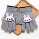 thumbnail image 4 of Guantes de invierno para niños, cálidos, de princesa, para niñas, de cinco dedos, cálidos, con forro polar, bonitos, para niños y niñas, de lana para bebés, 4 of 6