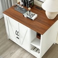 thumbnail image 5 of Litter Enclosure with Litter Collector, Litter Cabinet with Dog-Proof Adjustable Shelf, (Antique White), 5 of 11