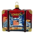 thumbnail image 3 of Pinnacle Peak Trading England Travel Suitcase Polish Glass Christmas Ornament London UK, 3 of 7