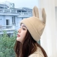 thumbnail image 6 of CoCopeaunts Knit Beanie Hats for Women Bunny Hat Warm Knit Rabbit Ear Crochet Skull Cap with Cute Rabbit Bunny Ears, 6 of 7