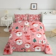 thumbnail image 2 of Manfei Cartoon Santa Claus Bedding Comforter Set,Red Xmas Stocking Twin Comforter Sets,Happy Christmas Bedding Set For Teens,Super Cozy Room Decor Reversible,2-Piece, 2 of 8