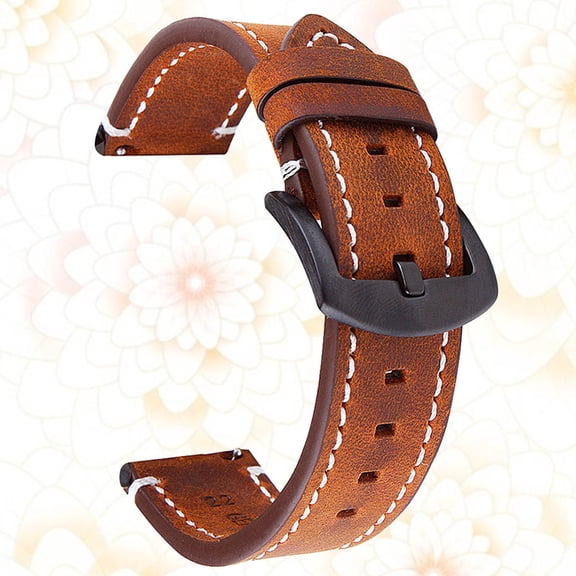 COSMOBETTY Retro Smartwatch Watchband Brown Genuine Compatible 1Pc