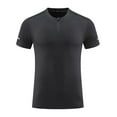 thumbnail image 4 of MIXUE Shirts For Men Summer Ice Slik Solid Color Round Neck Short Sleeve Sports Casual Breathable Pullover Tops T-shirts Streetwear,Gray,XXL, 4 of 9