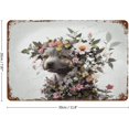 thumbnail image 2 of Cute Dog Tin Sign, Floral Room Decoration for Bedroom, Girls Room, Living Room, 8x12 Wall Decor Funny Tin Sign Gift for Dog Lovers, Veterinarian, Vet Office, Clinic, 2 of 8