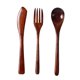 thumbnail image 1 of EeaseMX Juego de tenedor y cuchara de madera, cubiertos portátiles para el hogar y el restaurante (tres piezas), 1 of 8