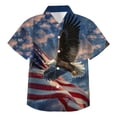 thumbnail image 4 of Staki Independence Day Kid's Tee American Flag Shirt Girls Patriotic Hawaiian Shirts 4th of July Tops Kids Red White Blue Hawaii Floral Button Up Shirts 4T 5T 55T(Pink,4-5 Years), 4 of 4