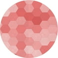 thumbnail image 1 of Ahgly Company Machine Washable Indoor Round Transitional Pastel Pink Area Rugs, 6' Round, 1 of 7