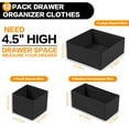 thumbnail image 4 of TAIMASI 12 Pack Drawer Organizer Clothes, Dresser Organizer Bins for Nursery, Closet Organization and Storage Dividers for Clothing, Underwears, Socks - Black, 4 of 7