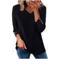 thumbnail image 5 of V Neck Long Sleeve Shirts for Women Casual Loose Tops Lightweight Tunic Sweaters, L, 5 of 6