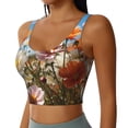 thumbnail image 2 of Balery Vibrant Field Of Blossoms Sujetadores deportivos con espalda cruzada para mujer, acolchados, sin costuras, de alto impacto, ideales para yoga, gimnasio, entrenamiento y fitness.-Large, 2 of 8