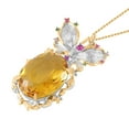 thumbnail image 4 of Yellow Cubic Zirconia CZ  Mix Stainless Steel Goldtone Yellow Gold ION Plated Pendant Necklace for Women Jewelry Size 20" Ct 0.25 Birthday Christmas Gifts for Women, 4 of 7