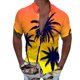 thumbnail image 1 of Camisas Para Hombre Manga Corta Hombres Casual Manga corta Primavera Verano Turndown Neck 3D Impreso Camisas Moda Top Blusa Camisas (Yellow, XXL), 1 of 4