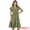 Army Green, variant on DARING DIVA V Neck Midi Sundress Flowy Tiered Beach Dress 2XL Pink