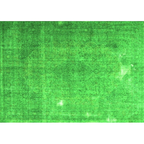 Ahgly Company Indoor Rectangle Persian Green Traditional Area Rugs, 6' x 9'