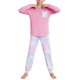 thumbnail image 4 of Conjuntos de blusa y camisa de manga larga con cuello redondo para niños y niñas de 5 a 14 años con estampado y bolsillo. Conjunto de top y pantalón de manga larga., 4 of 9