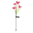 thumbnail image 2 of Lámpara de jardín forma de flor Lámpara de césped al aire libre colorida luz solar decorativa LED, rosa 2pcs Speravity HA002386-03, 2 of 7