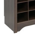 Prepac Wide Hall Tree and Bench with Shoe Storage, Espresso