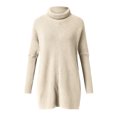 thumbnail image 4 of Lovskoo Sweaters for Women Turtleneck Winter Trendy Long Sleeve Sweater Beige, 4 of 5