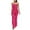 Hot Pink, variant on HJYCHN Elegant Women's Sleeveless Strapless Sequined Jumpsuit for Evening Party and with Comfortable Stretch Fit and Fashionable Design Hot Pink L