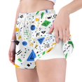 thumbnail image 4 of FORMRS Womens Swim Shorts Mesh Liner Quick Dry Casual Beach Board Bottom with Pockets, Sizes S-2XL, Blue Simple Shapes, 4 of 9