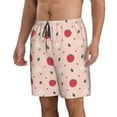 thumbnail image 2 of Kdxio Strawberry Pattern Mens Casual Shorts - Drawstring Summer Beach Sports Shorts for Men, 2 of 9