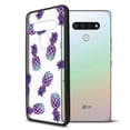 thumbnail image 6 of FINCIBO Slim TPU Bumper + Clear Hard Back Cover for LG Stylo 6 6.8" 2020, Purple Pineapple Pattern, 6 of 6