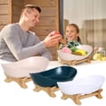 thumbnail image 6 of COM1950s 1/2/3-Tier European Ceramic & Wooden Snack Tray - Elegant Multi-Layer Serving Platter for Fruits, Candy, Desserts | Dishwasher Safe, Space-Saving Design, 6 of 7