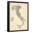 thumbnail image 1 of Old Sheet Music Map of Italy Map, Framed Art Print Wall Art by Michael Tompsett Sold by Art.Com, 1 of 5