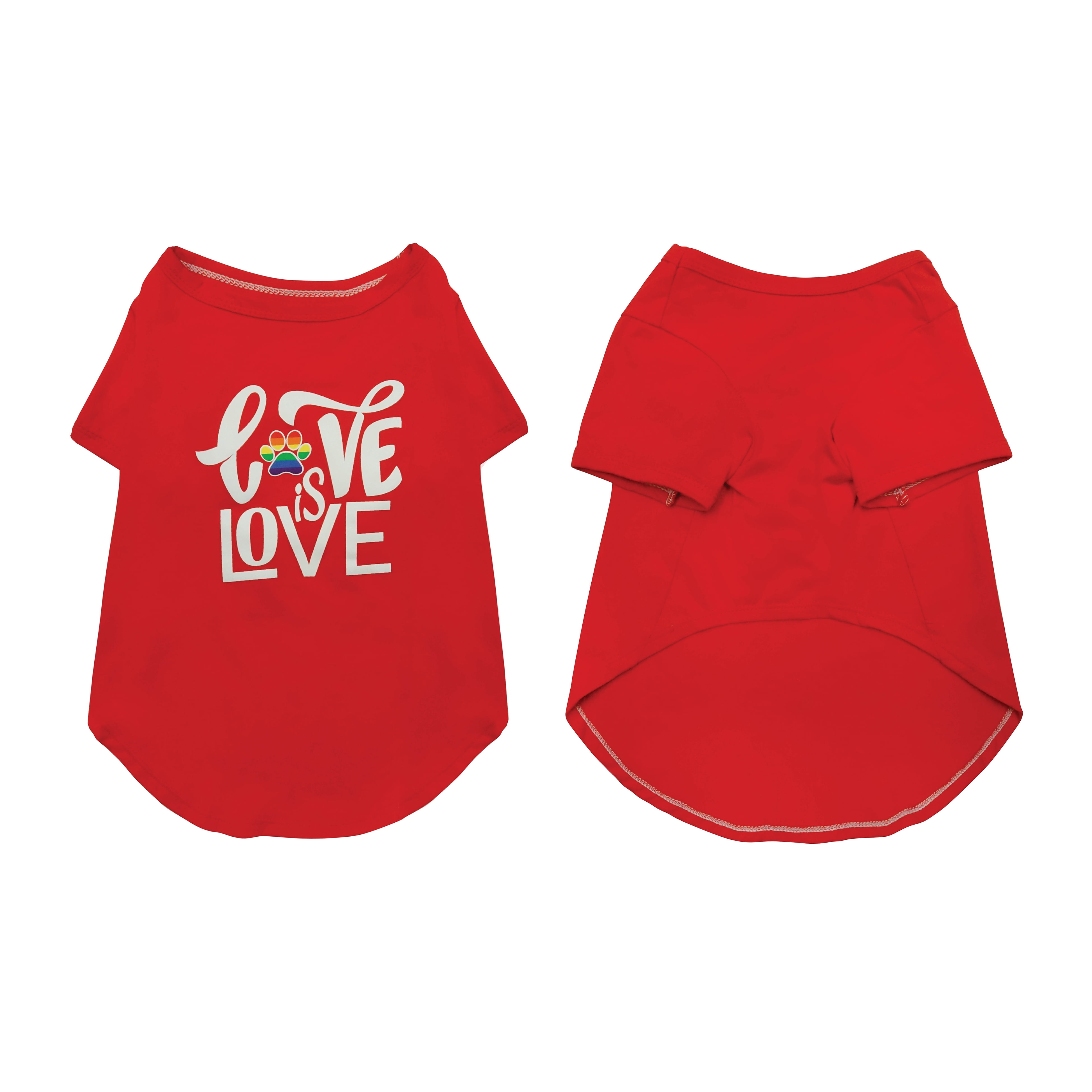Best Furry Friends T-Shirt for Dogs or Cats, Pride Love, Large