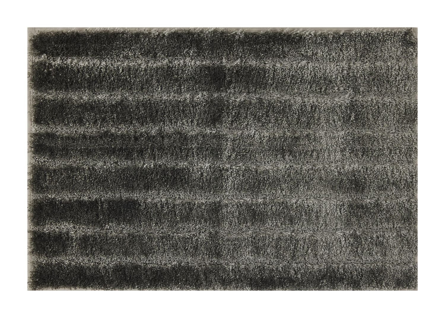 Ensemble de tapis pour salle de bain 2 pièces à rayures touffetées gris platine Mainstays