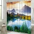 thumbnail image 5 of Mizhona Landscape Mountain Shower Curtain Forest Nature Shower Curtains for Bathroom Waterproof Washable Modern Decor 72"x78", 5 of 7