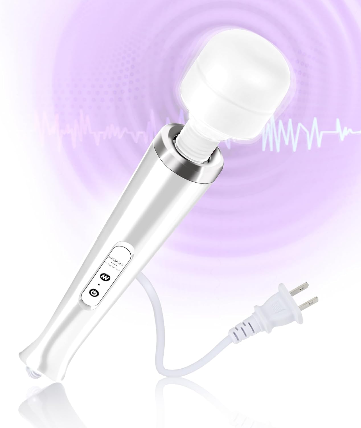 Personal Handheld Massager-Cordless Full Body Massager, Electric Massage Tool for Face Neck Back Shoulder Waist Leg Feet, Portable 10 Mode Massage Machine for Women Men