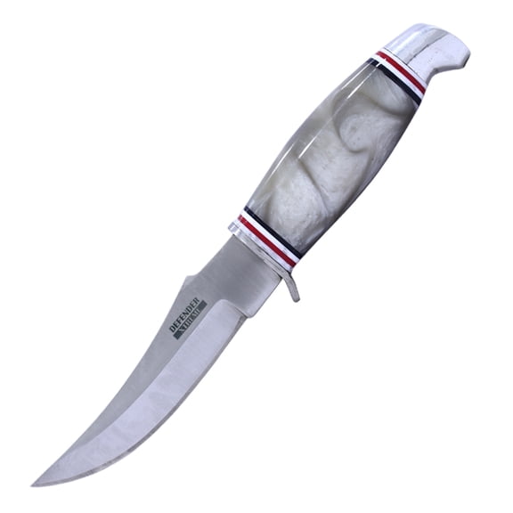 Defender-Xtreme 8" Resin Handle Skinner Knife Sharp Blade With Leather Sheath