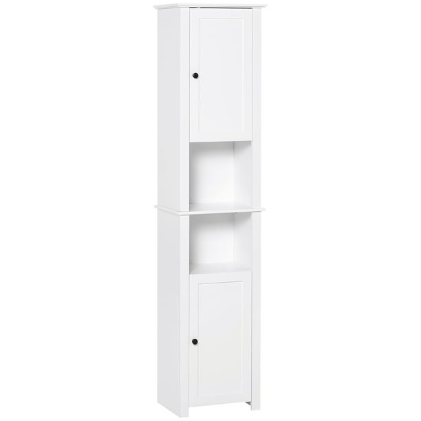 Armoire de Rangement Haute pour Salle de Bain avec Étagère à 2