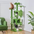 thumbnail image 3 of Cat Tree Yaheetech 157 cm con rascadores dobles para condominios, color verde, 3 of 9